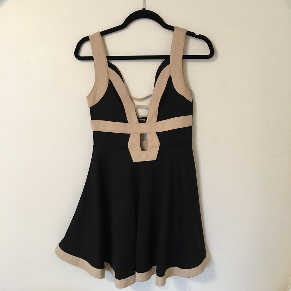 Black and cream dress